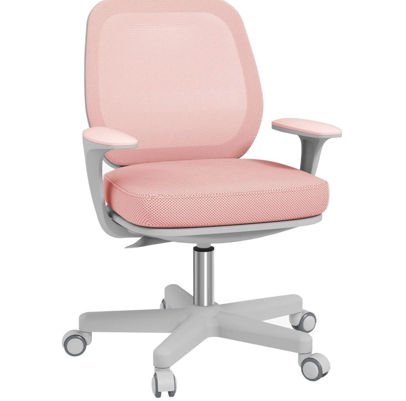 Sedia da ufficio ergonomica rosa regolabile