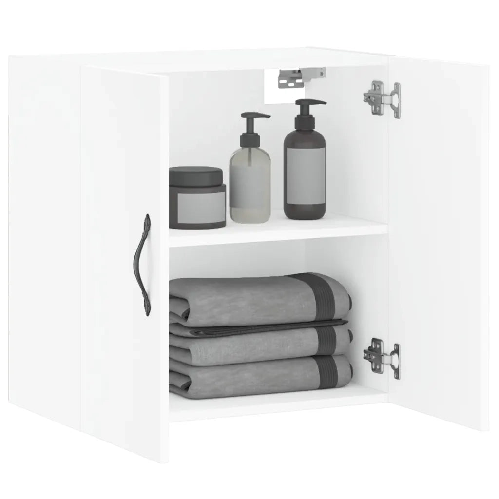 Armadietto a Muro Bianco 60x31x60 cm in Legno Multistrato 829956