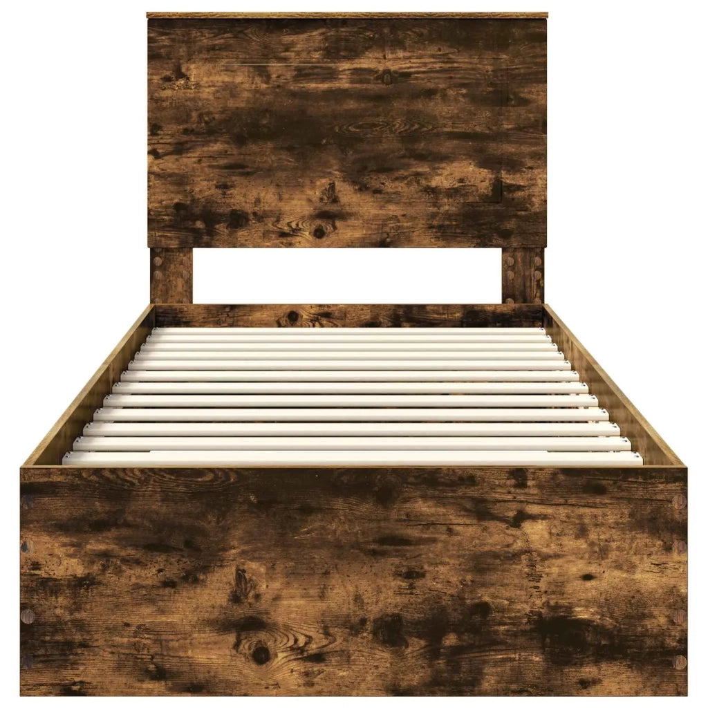 Struttura del letto Rovere fumé 90 x 200 cm Legno multistrato
