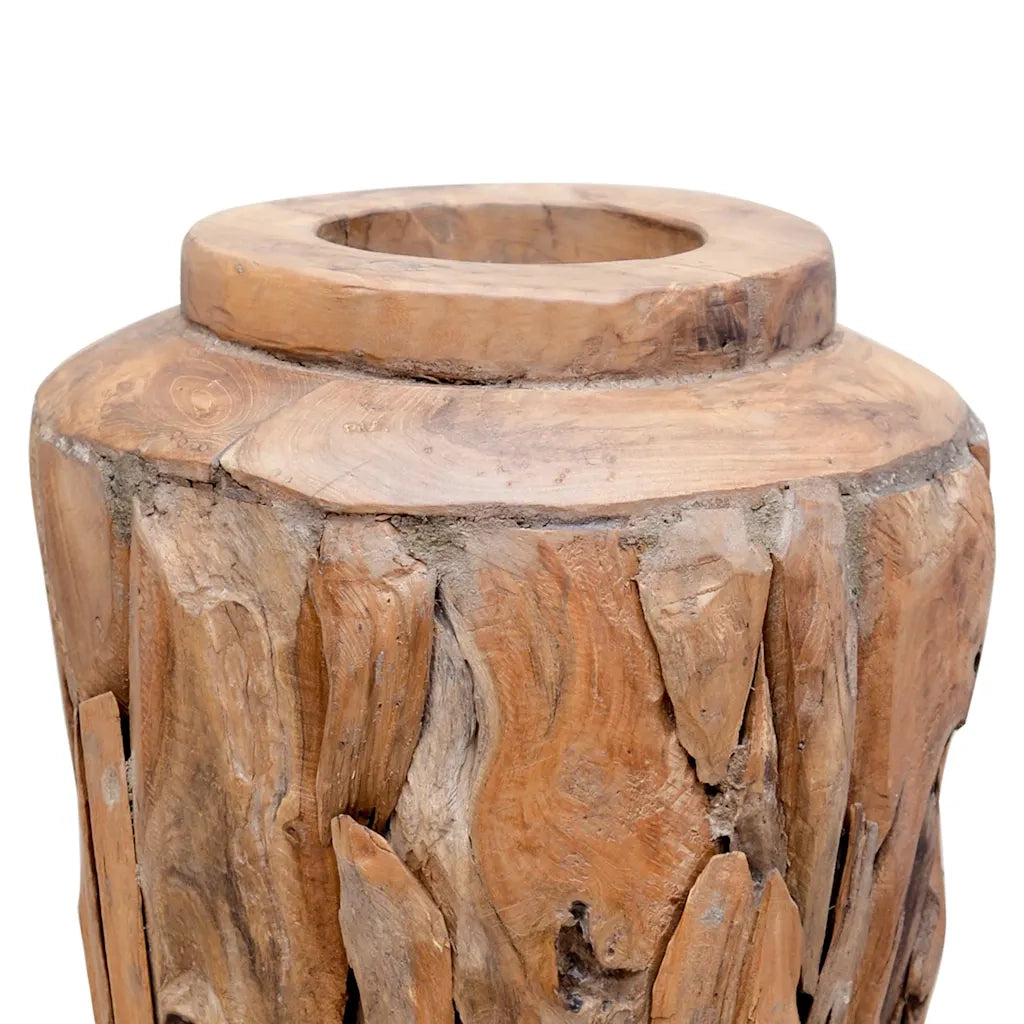 Vaso Decorativo-Fioriera 40x60 cm in Legno Massello di Teak