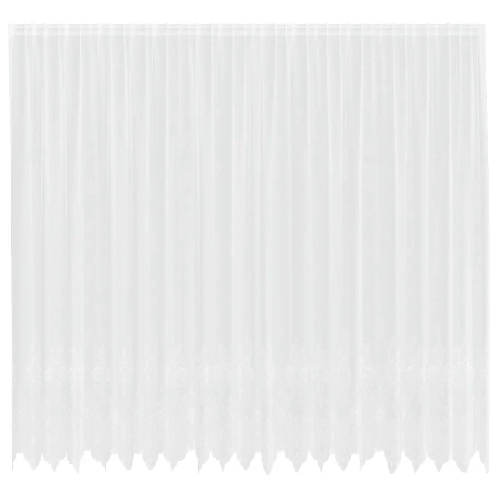 vidaXL Tende con tende Floreale Bianco 500 × 300 cm Poliestere