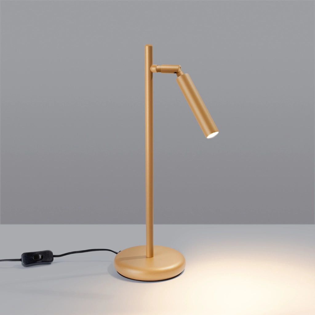 Lampada da tavolo oro, paralume snodabile G9 Velino Pure Lume