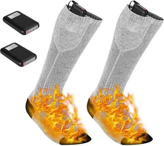 Sokke riscaldabili - calzettoni elettrici riscaldanti con batteria e 3 impostazioni di temperatura per campeggiare, pescare e mountain bike