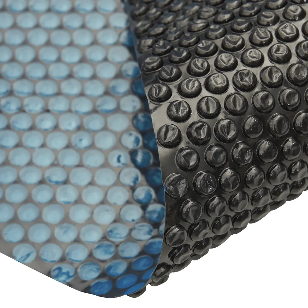 Pellicola Galleggiante Solare PE per Piscina 455 cm Nero e Blu CFW4807810