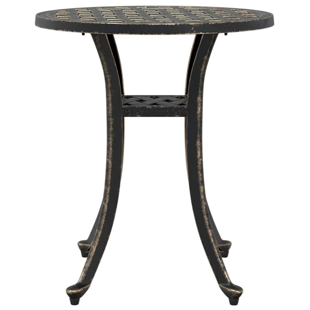 Tavolo da Giardino Bronzo Ã˜48x53 cm in Alluminio Pressofuso