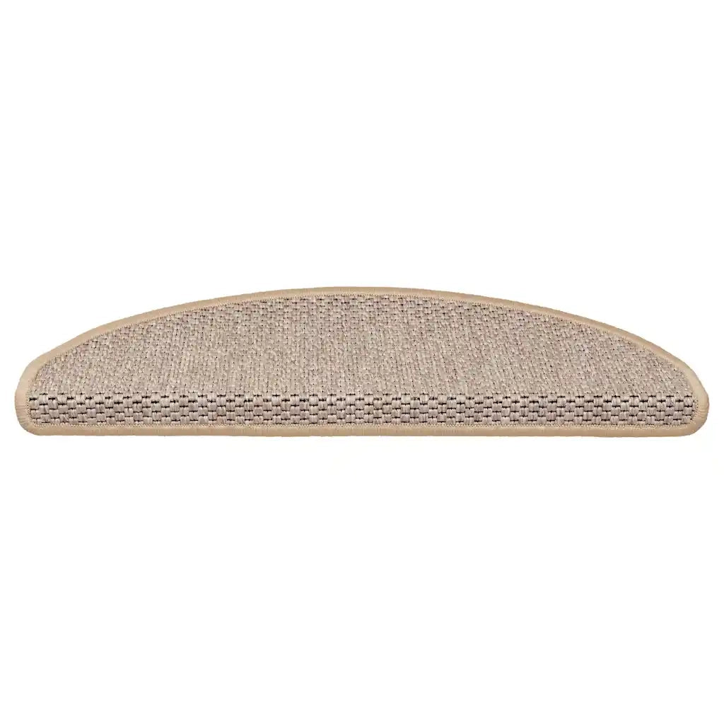 Tappeti Adesivi Scale Aspetto Sisal 30 pz | Gradini per Scale 65x21x4cm Beige Chiaro
