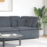 Divano da Giardino-Modulo Angolare Divano Modulare con Cuscini Grigio Scuro 100 cm 212247