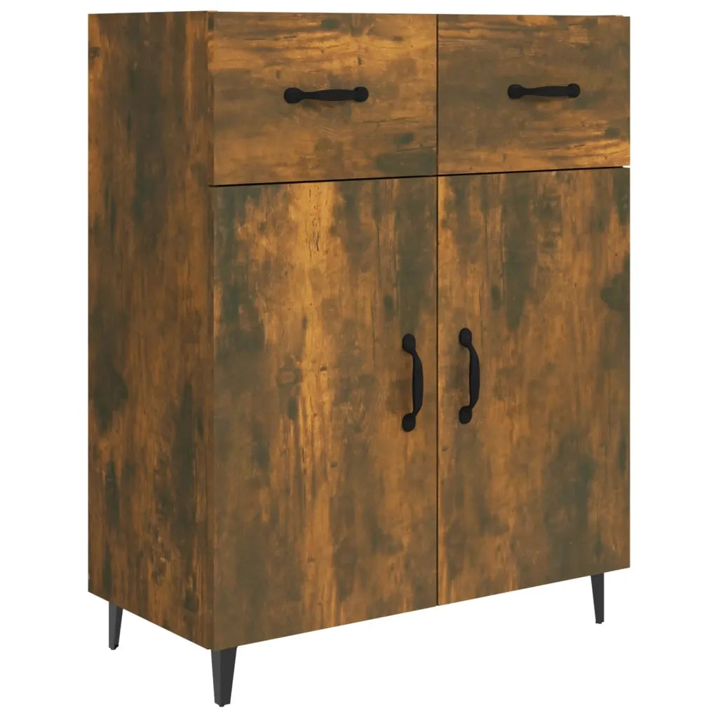 Credenza | Madia | Buffet da pranzo | Armadio da pranzo Rovere Fumo 69,5x34x90 cm in Legno Multistrato