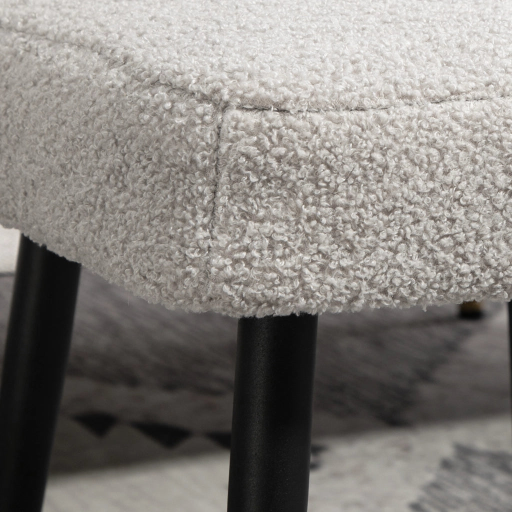 Pouf imbottito ¨C zephmum ¨C Grigio chiaro 42x42x44 cm