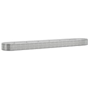 Fioriere | Cassetta per fiori | Letto Giardino Acciaio Zincato 544x100x36cm Argento