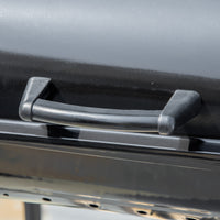 Barbecue a Carbone con Coperchio con Ripiani e Utensili da Cucina Nero