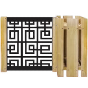 FIORIERA-WOOD COMPOSIZIONE - Porta vasi con divisorio staccionata modulabile - 150x100cm - in Legno e PVC Modello: Thai