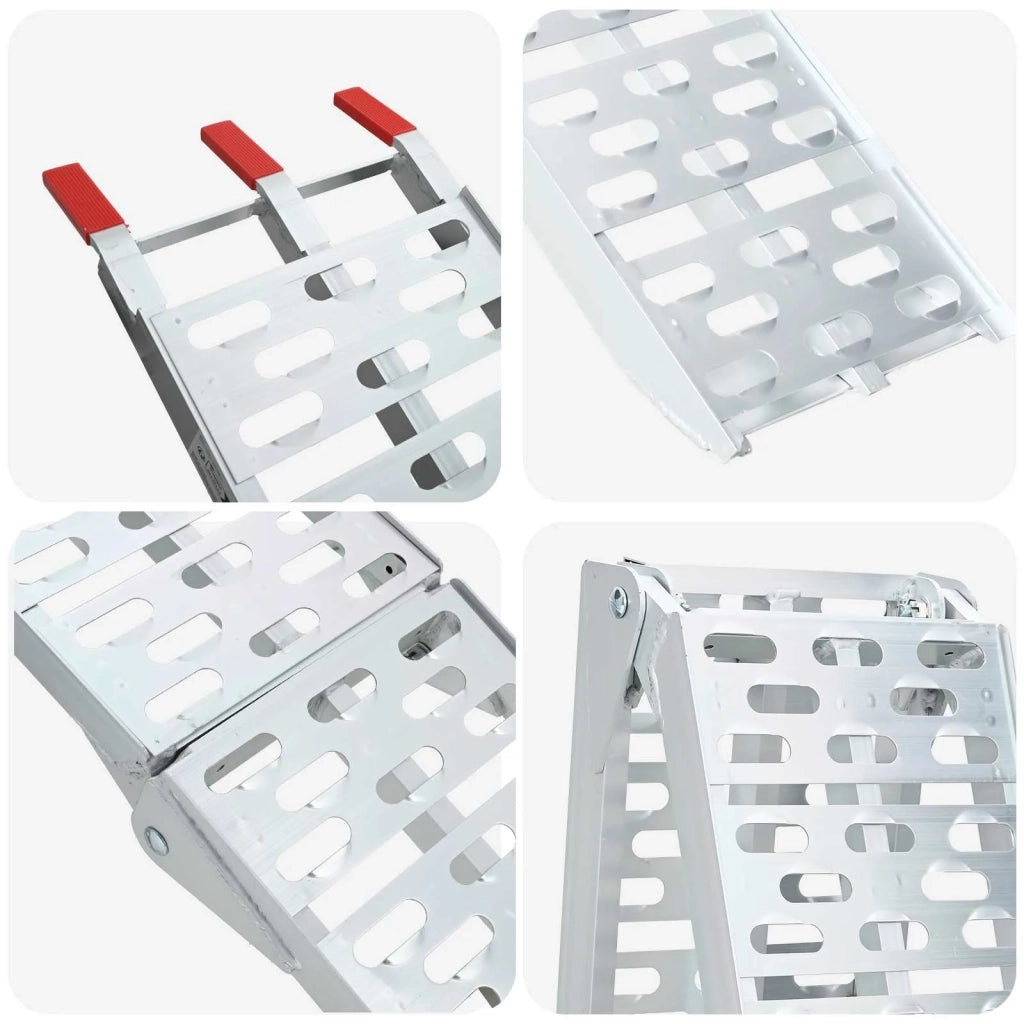 Rampe per Moto Pieghevoli 340 kg per rampa 2 pz Argento CFW3421700