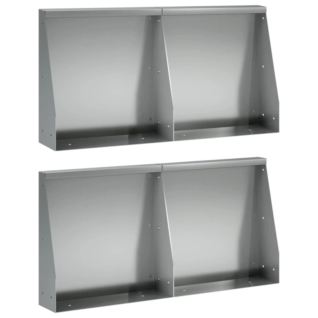 Muro di contenimento 4 pz 40 x 12 x 50 cm Acciaio zincato 3449070