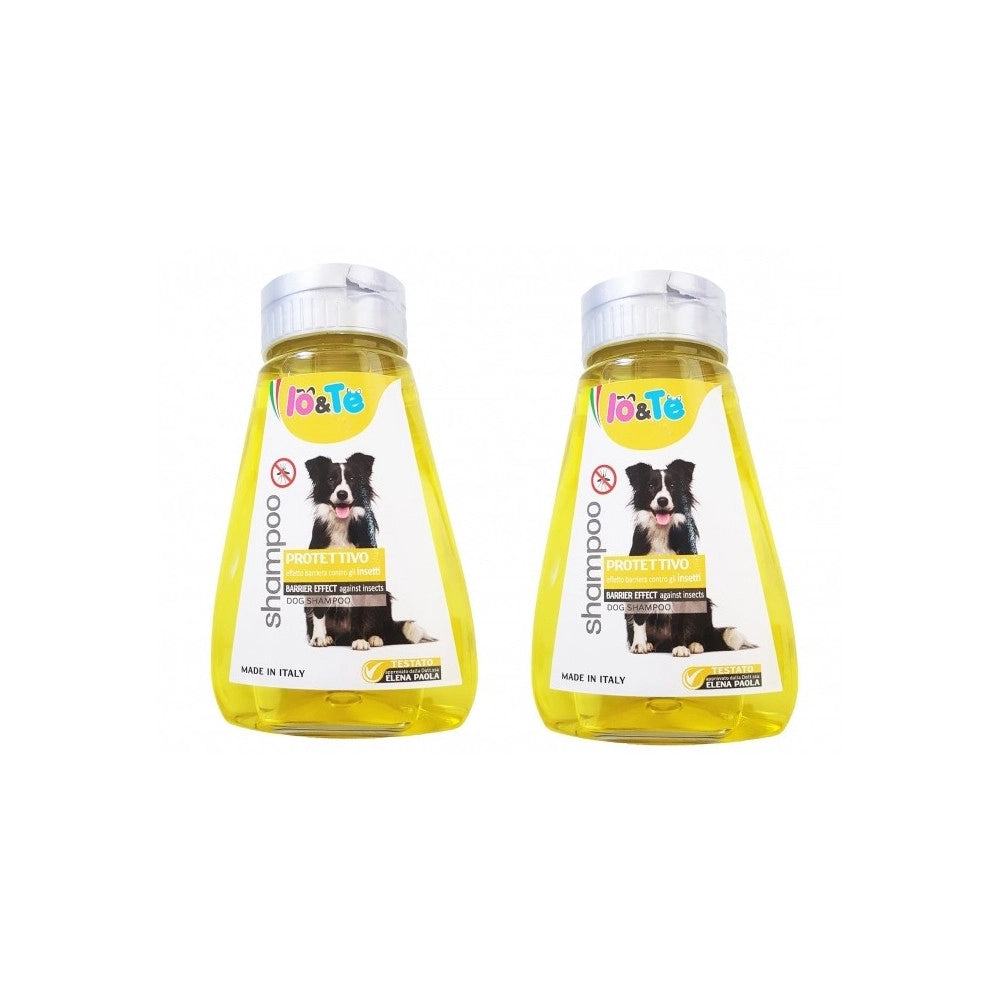 Trade Shop - Shampoo Protettivo Effetto Barriera Contro Insetti 360 Ml Cani Pelo Morbido -
