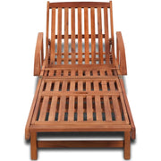 Lettino Prendisole | Sdraio da giardino | Lettino da sole in Legno Massello di Acacia
