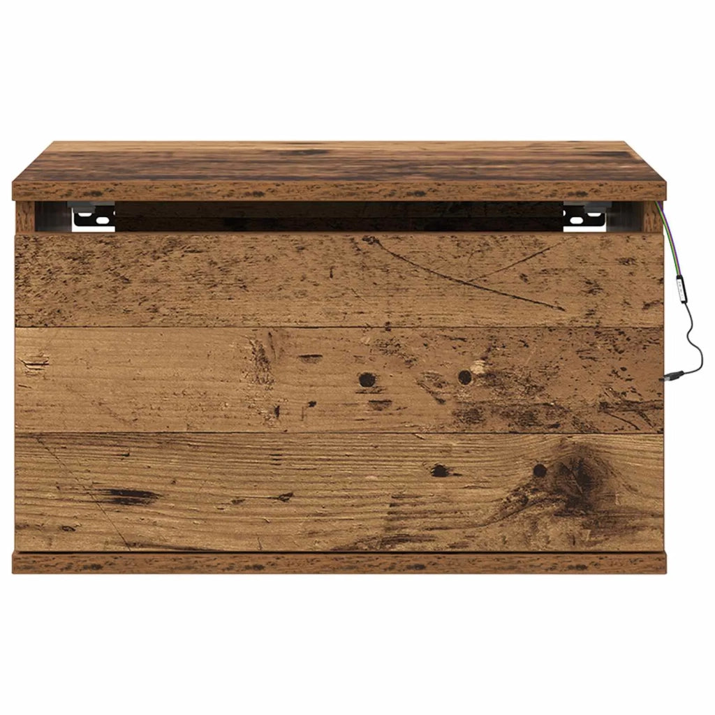 Mobiletto da comodino a parete Legno vecchio 50 x 36 x 30 cm 863078
