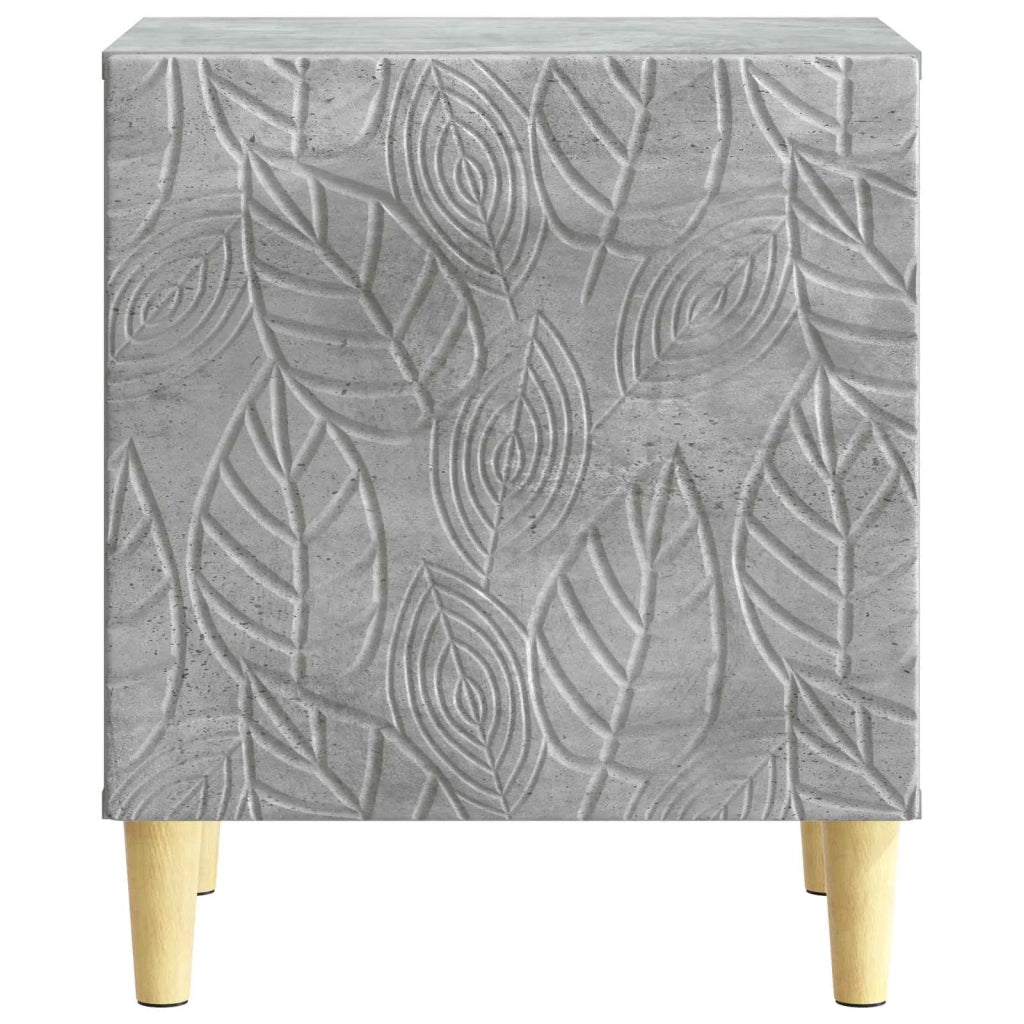 Comodino | Armadio da Notte | Mobiletto da notte Grigio Cemento 43 x 34,5 x 50 cm Legno ingegnerizzato