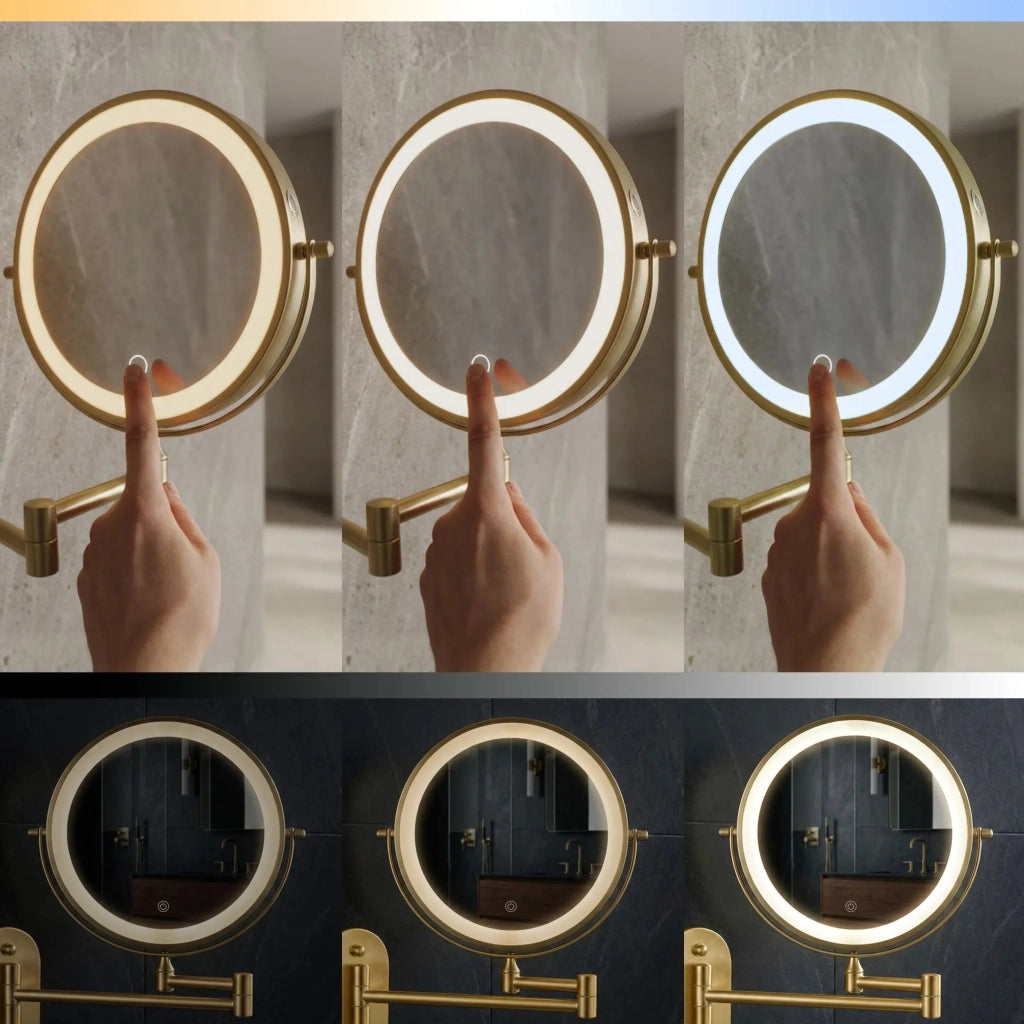 Specchio Led Glow Old Gold