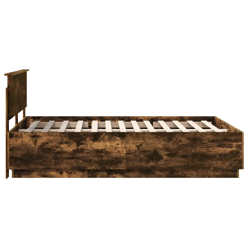 Struttura del letto Rovere fumé 140 x 200 cm Legno multistrato 3408079