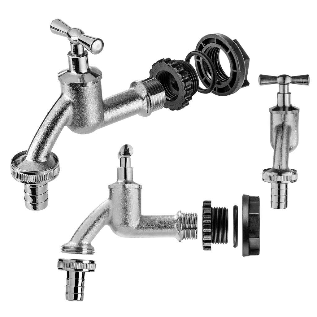 Rubinetto da giardino KADAX 3/4 per serbatoio di acqua piovana con valvola a barilotto.