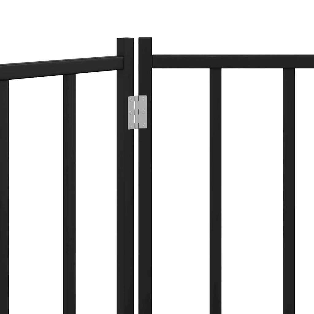Cancelletto di sicurezza pieghevole per cani 2 pannelli 160 cm legno massello di abete nero 02_0023051