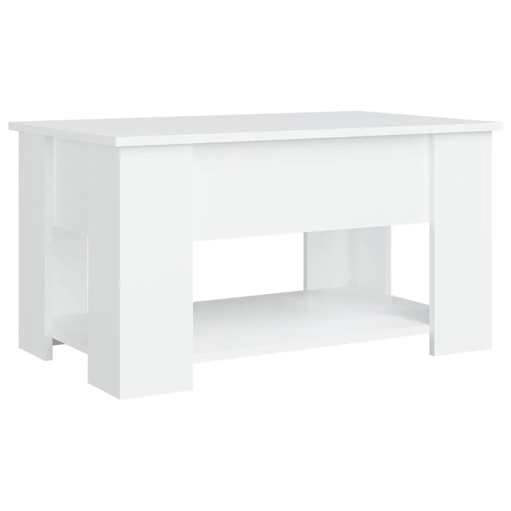 Tavolino da salotto | Tavolino da caff¨¨ | Tavolino da Soggiorno Bianco 79x49x41 cm in Legno Multistrato