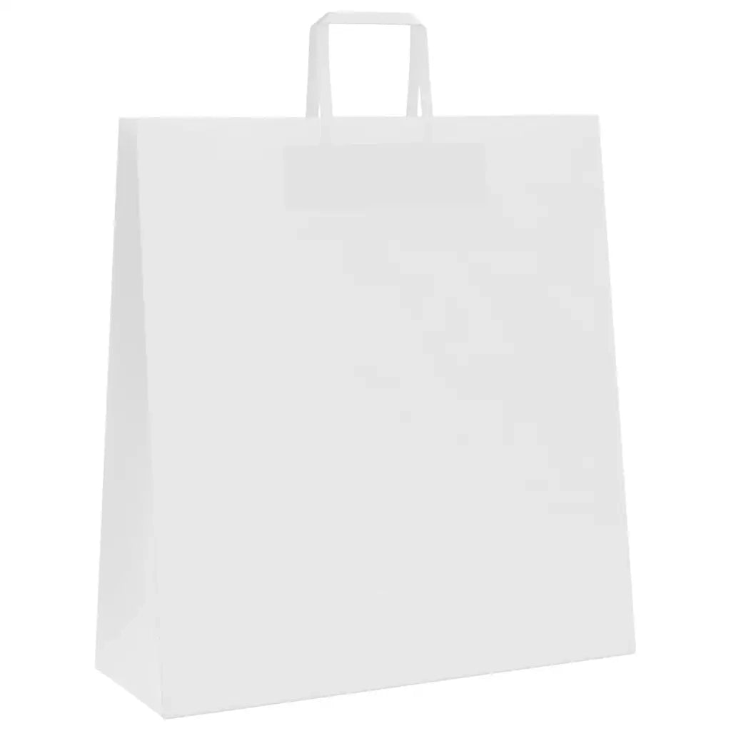 Sacchetti di Carta 250 pz con Manici Bianchi 45x17x48 cm