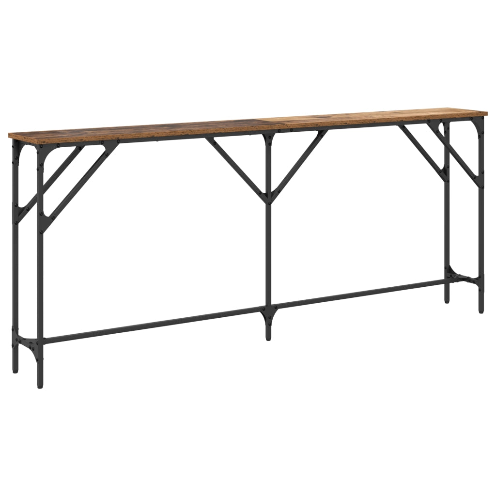 Tavolo Consolle Legno Invecchiato 180x23x75 cm Legno Ingegnerizzato
