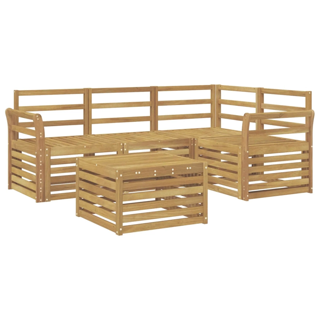 Set di divani da esterno 5 pcs Bianco 59 x 59 x 37 cm 3391794