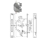 SERRATURA TRIPLICE APPLICARE C/SCROCCO CIL. EUROP. BLIND. 2155PEN N/FL  mm.60 SX (2155PEN11N/FL)    CR