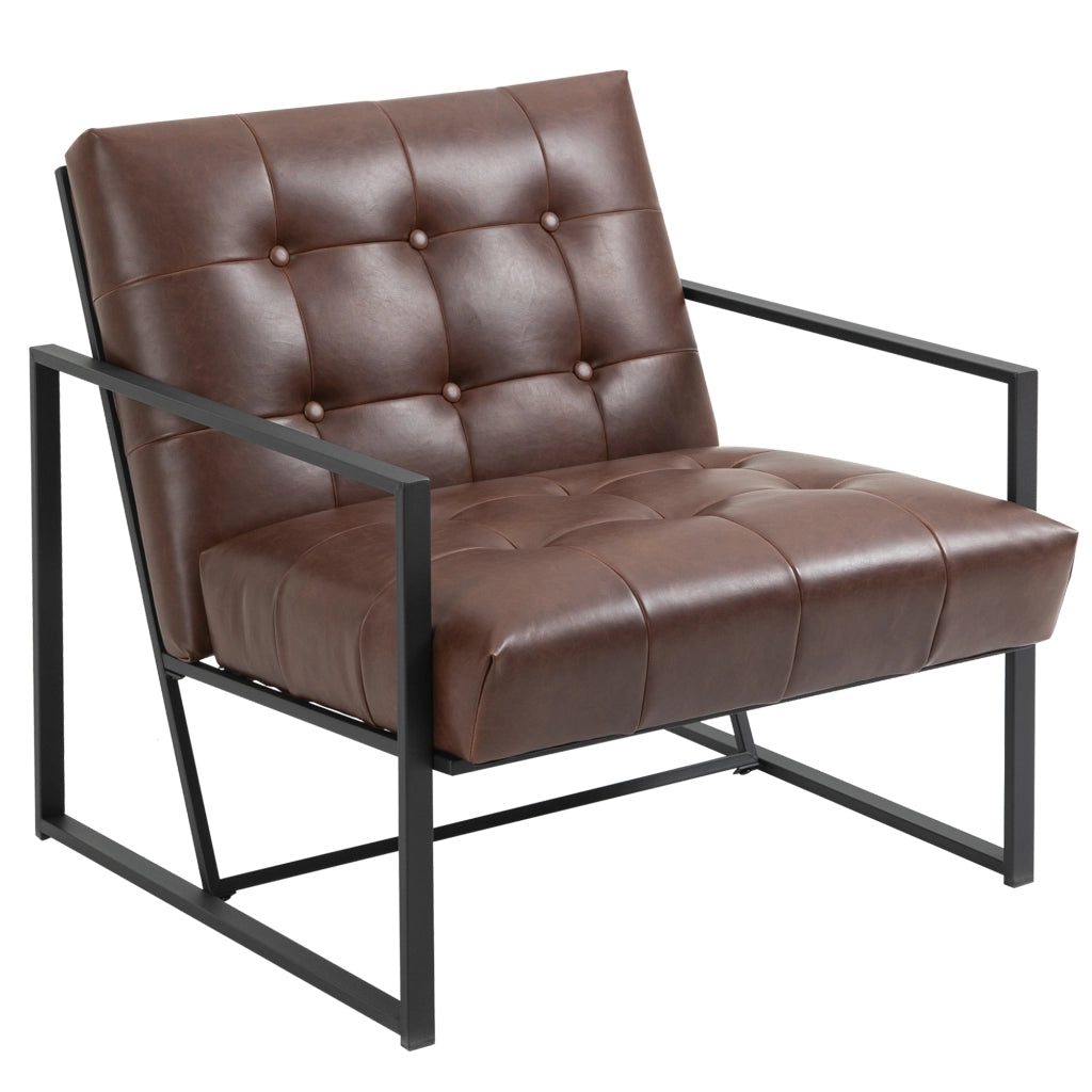 Poltrona relax Chesterfield capitonn¨¦ ¨C Minimal ¨C nero sintetico