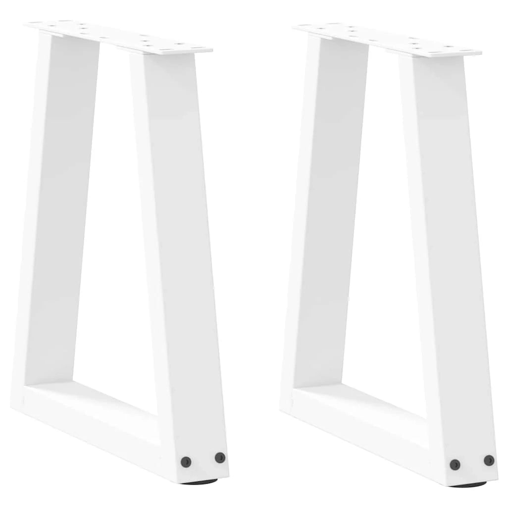Set di 2 gambe per tavolino da caffè a V con piedini regolabili 28 x 43 cm acciaio bianco 02_0056837