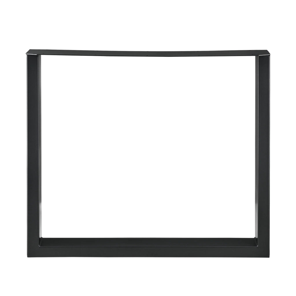 Set di 2 gambe rettangolari per tavolo da pranzo in metallo 80 x 72 cm nero 03_0003670