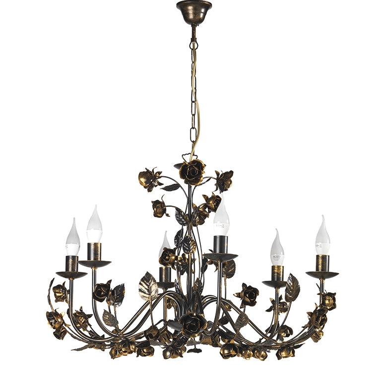 Lampadario Carolina bronzo