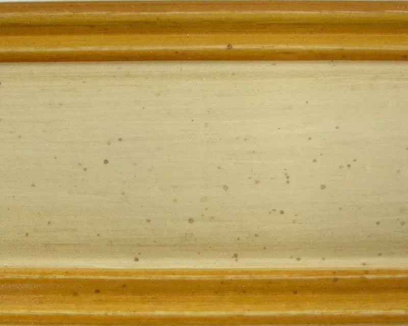 Cassapanca in legno 2 cassetti avorio con profilo ocra l.120 x p.46 h.51 (1347) - Mobili 2G