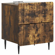 Set di 2 Comodini | Armadio da Notte | Mobiletto da notte Rovere Fumo 43 x 34,5 x 49,5 cm