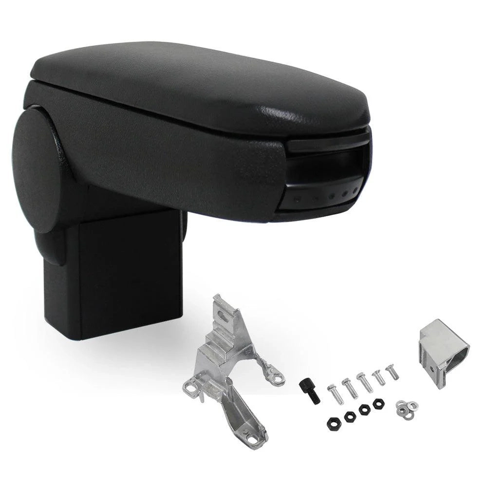 Bracciolo centrale per Golf IV / Bora / New Beetle con scomparto imbottito in similpelle nera e cuciture nere 03_0000479