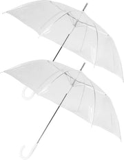 Set di 3 ombrelli da sposa 100 cm - Ombrello a forma di cupola trasparente - Opaco - Impermeabile - Resistente al vento - Sostenibile - Opaco - Set di 3