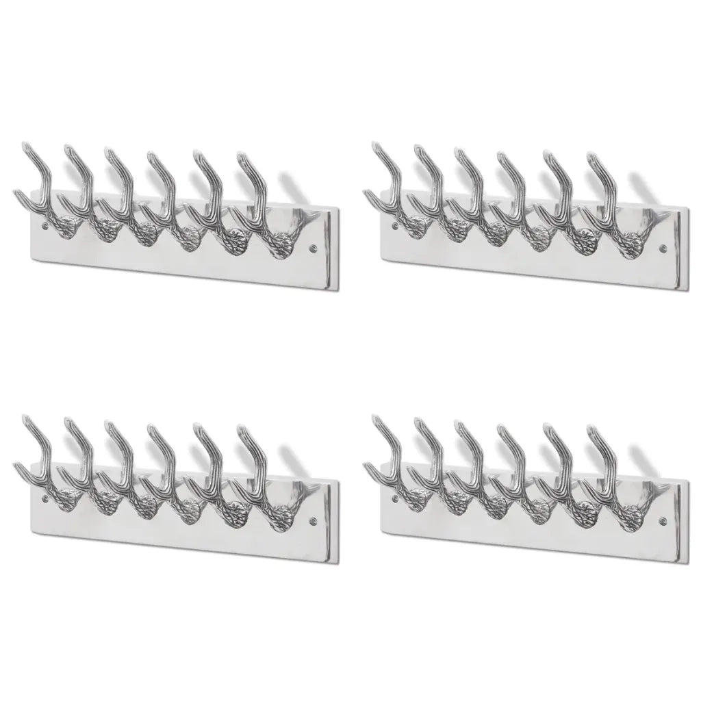Ganci Appendiabiti 4 pz Argento in Alluminio 278753