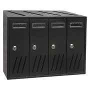 Cassetta Postale Condominiale 4 Posti Antracite in Acciaio Zincato 42,5x17,5xH30 cm Kasart