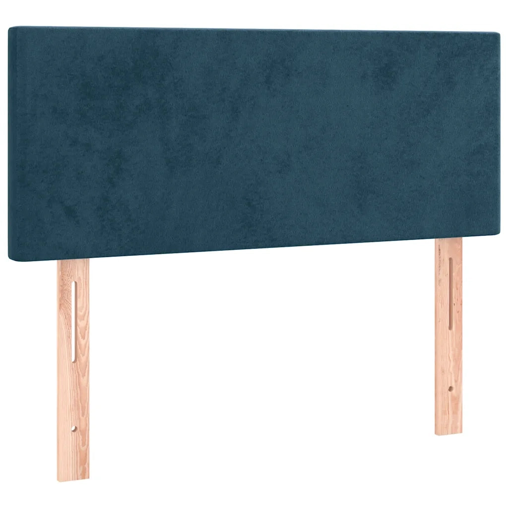 Letto a Molle con Materasso e LED Blu Scuro 120x190 cm in Velluto 3270145