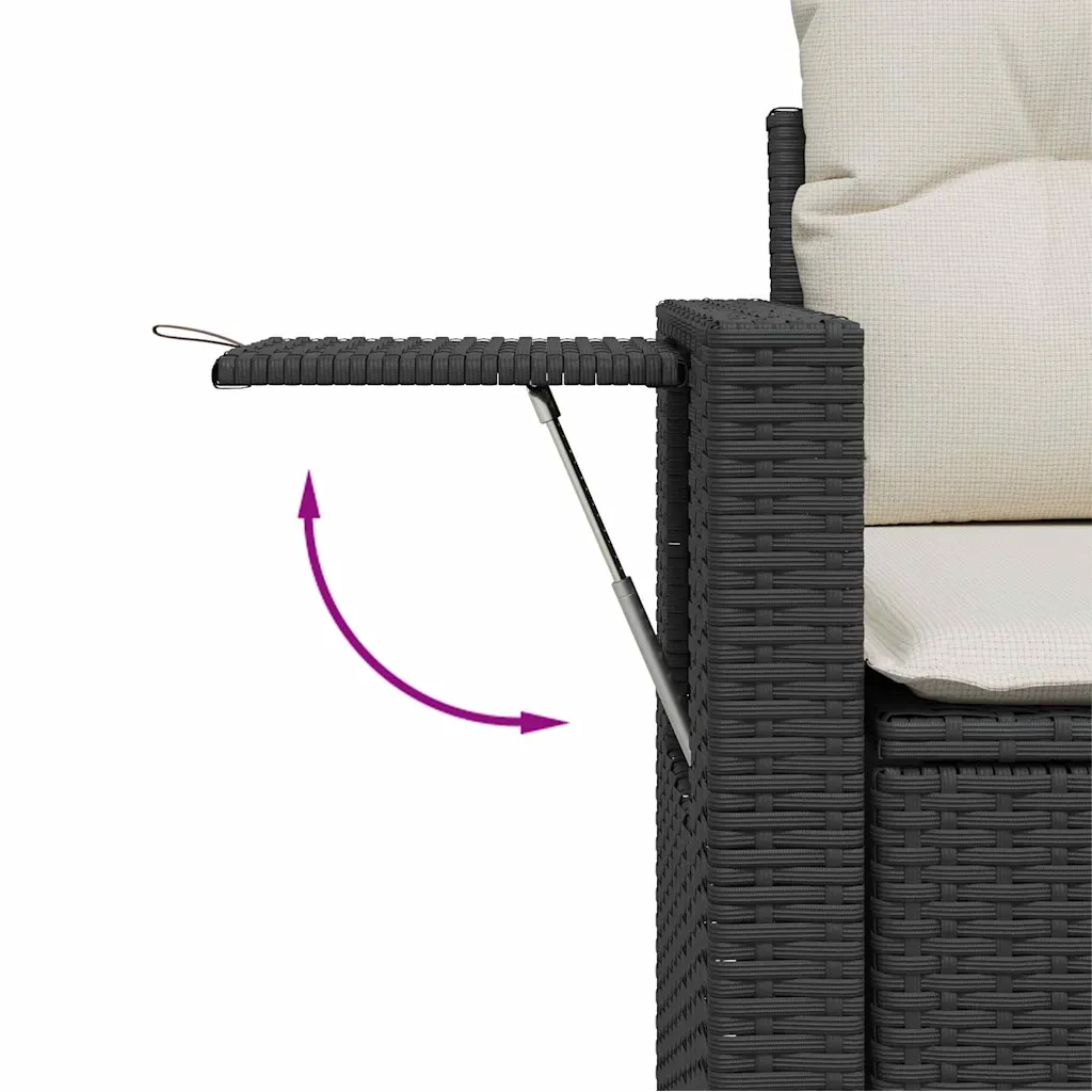 Set Divano da Giardino 10 pcs Nero polyrattan 3361705