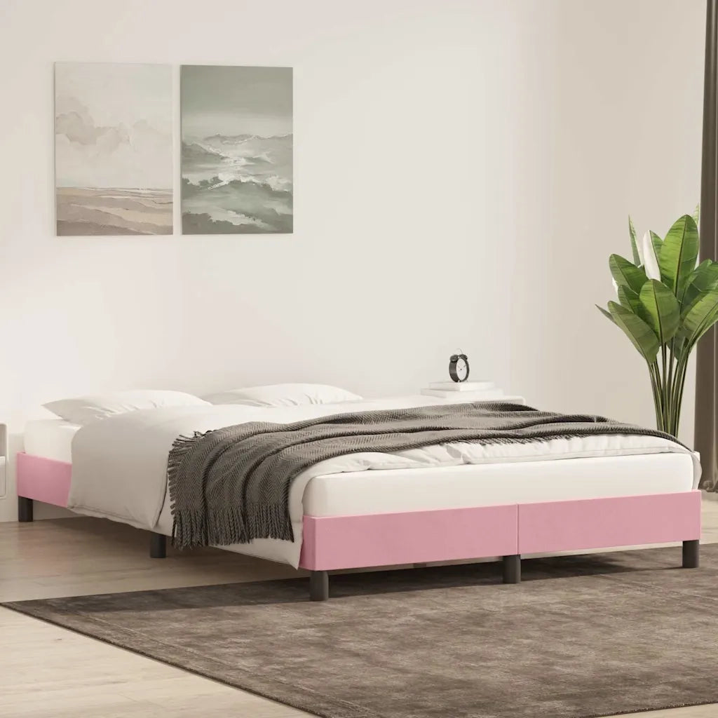 Giroletto senza Materasso Rosa 140x220 cm Velluto 4101408