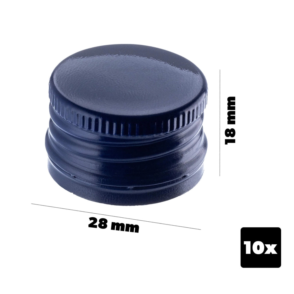 Tappi per bottiglie KADAX Fi28, tappi a vite, 10 pezzi, colore granato.