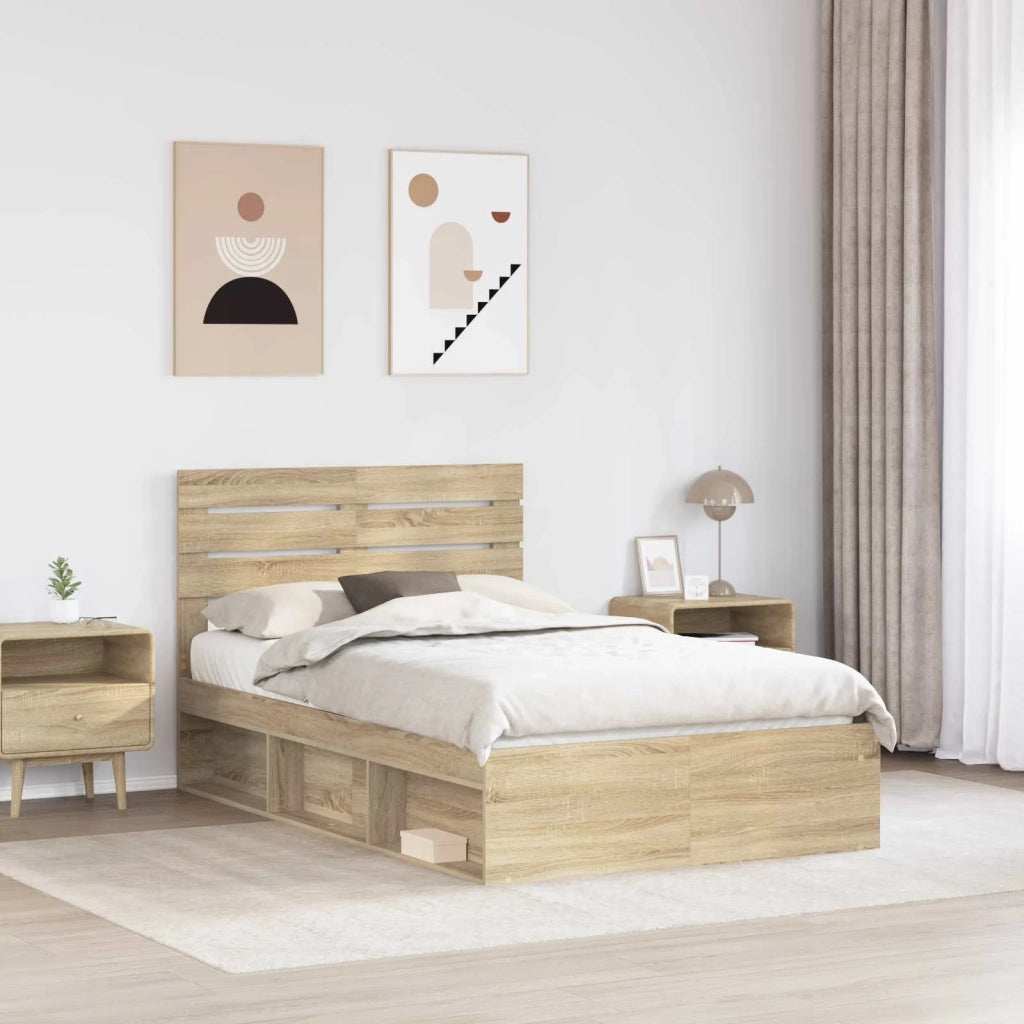 Struttura del letto Sonoma 120 x 190 cm Pino massello 3411441