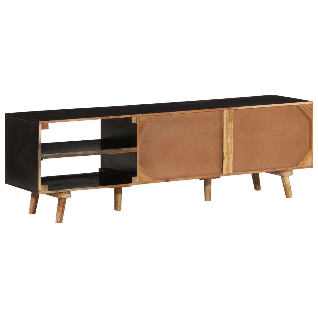 Mobile TV 140x30x45 cm Legno Mango Grezzo e Massello d'Acacia 338423