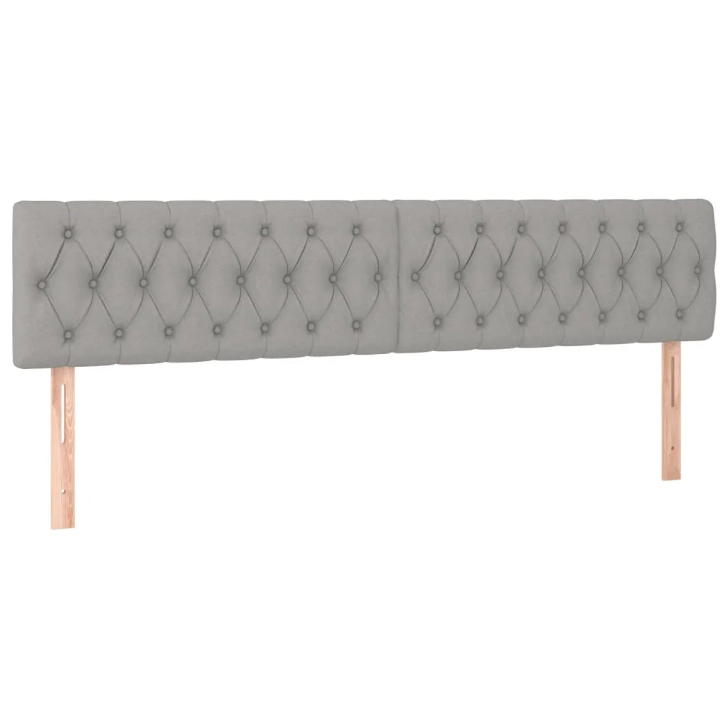 Testiera Grigio Chiaro 180x7x78/88 cm in Tessuto 346368