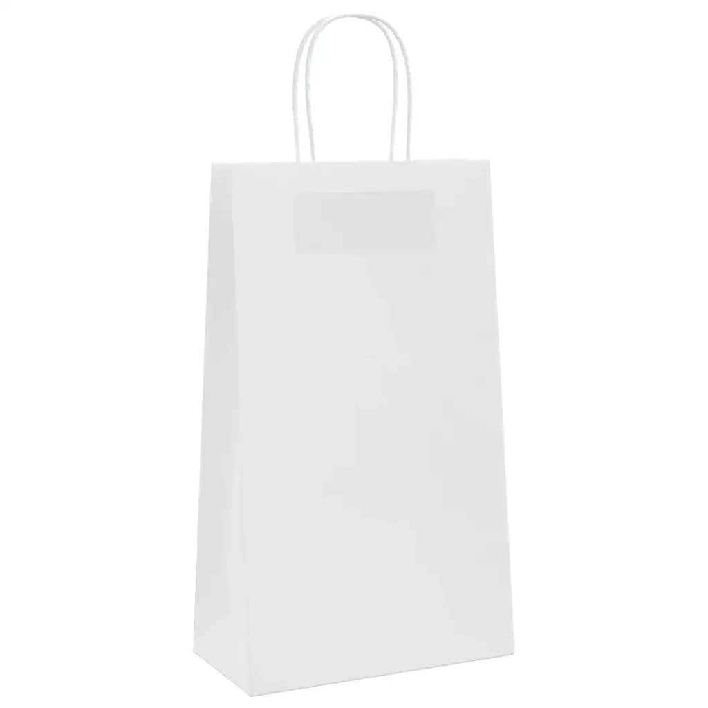 Sacchetti di Carta 250 pz con Manici Bianchi 21x11x36 cm 4101617
