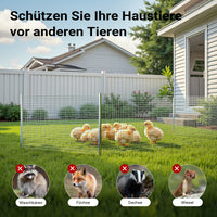 Rete metallica per voliera, recinzione Acciaio zincato Rotolo 1m x 10m Spessore 1,2mm Maglie 25x25mm